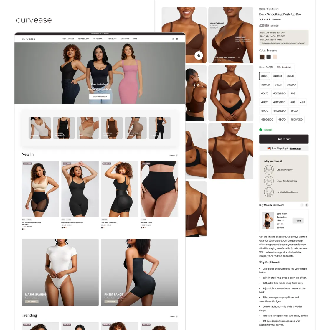 Curvease — web sitesi